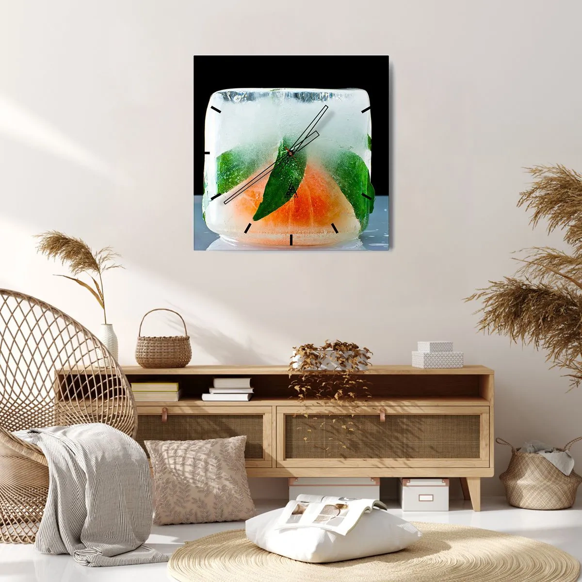 Nástěnné hodiny - Svěžest a osvěžení - 30x30 cm