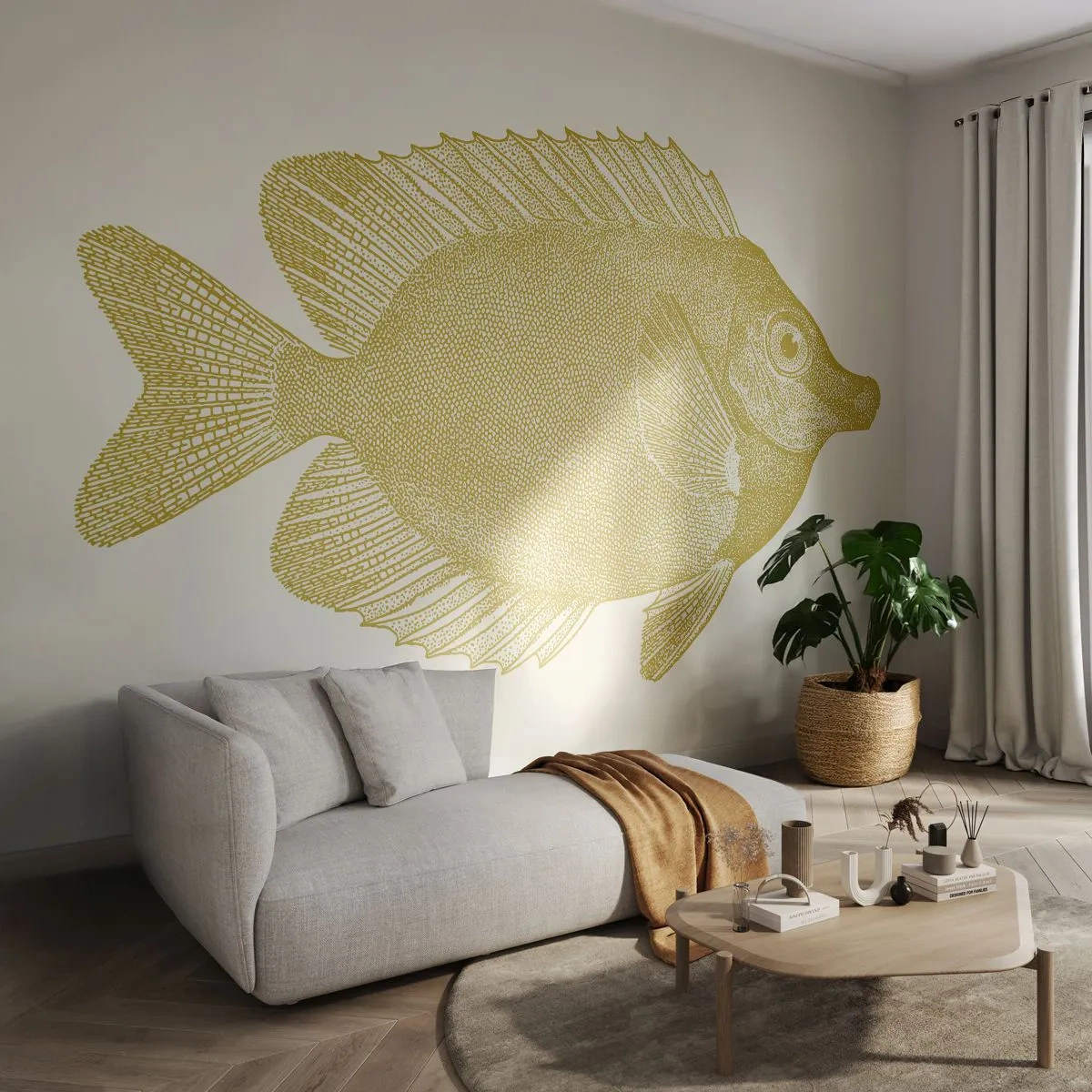 Fototapeta Premium Sand - Prostě ryba - Ryba, Pobřeží, Zvíře - 100x70 cm