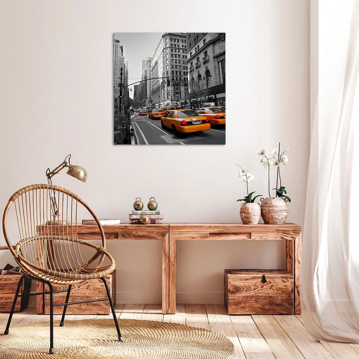 Obraz na plátně - Slunce velkoměsta - 40x40 cm