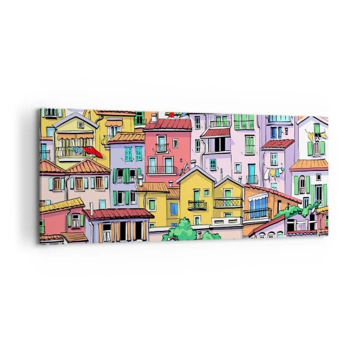 Obraz na plátně - Veselé město - 100x40 cm