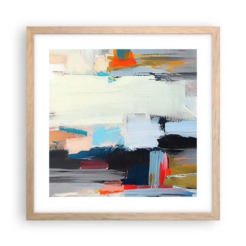 Plakát v rámu světlý dub - Nějaký způsob? - 40x40 cm