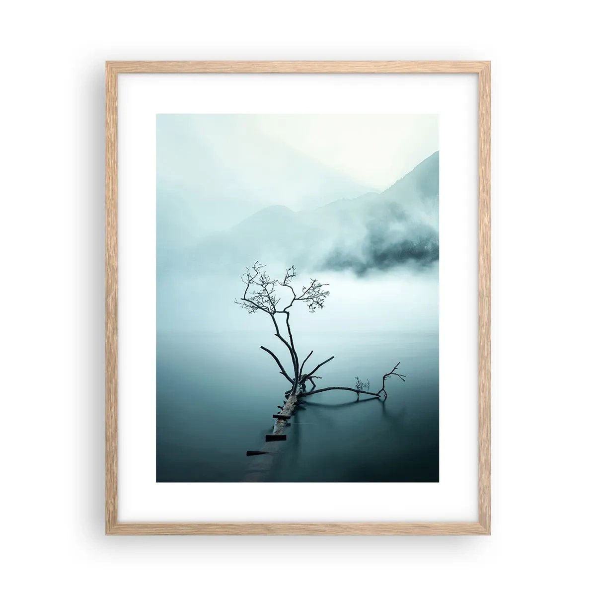 Plakát v rámu světlý dub - Z vody a mlhy - 40x50 cm