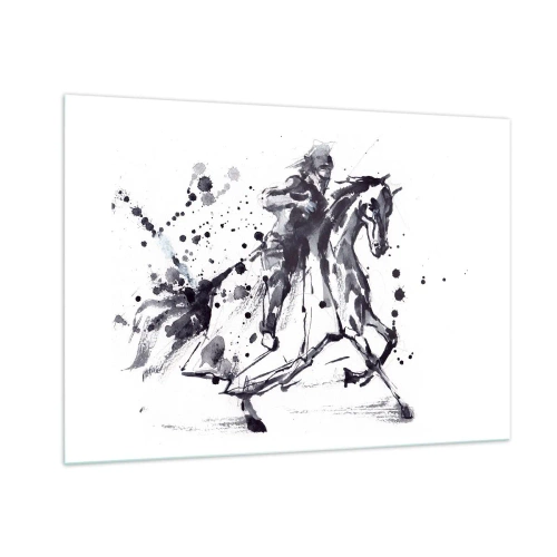 Obraz na skle - Černý rytíř - 100x70 cm