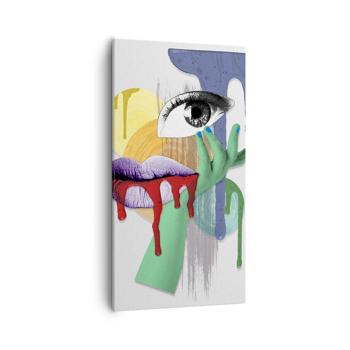 Obraz na plátně - Zdeformovaný portrét - 55x100 cm