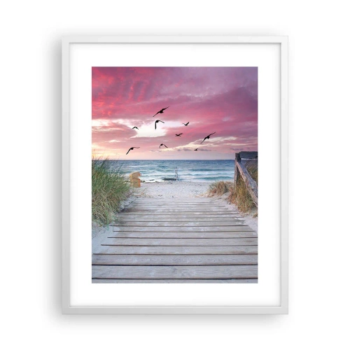 Plakát v bílém rámu - Baltská imprese - 40x50 cm