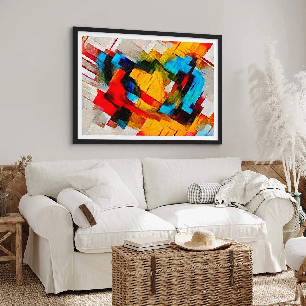 Plakát v černém rámu - Vícebarevné vrstvy - 40x30 cm