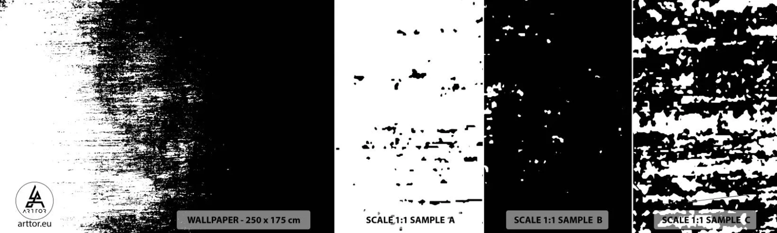 Fototapeta Vzorek Standard Eco - Vítězem se stává… - Abstrakce, Kus, Černý a bílý - 100x30 cm