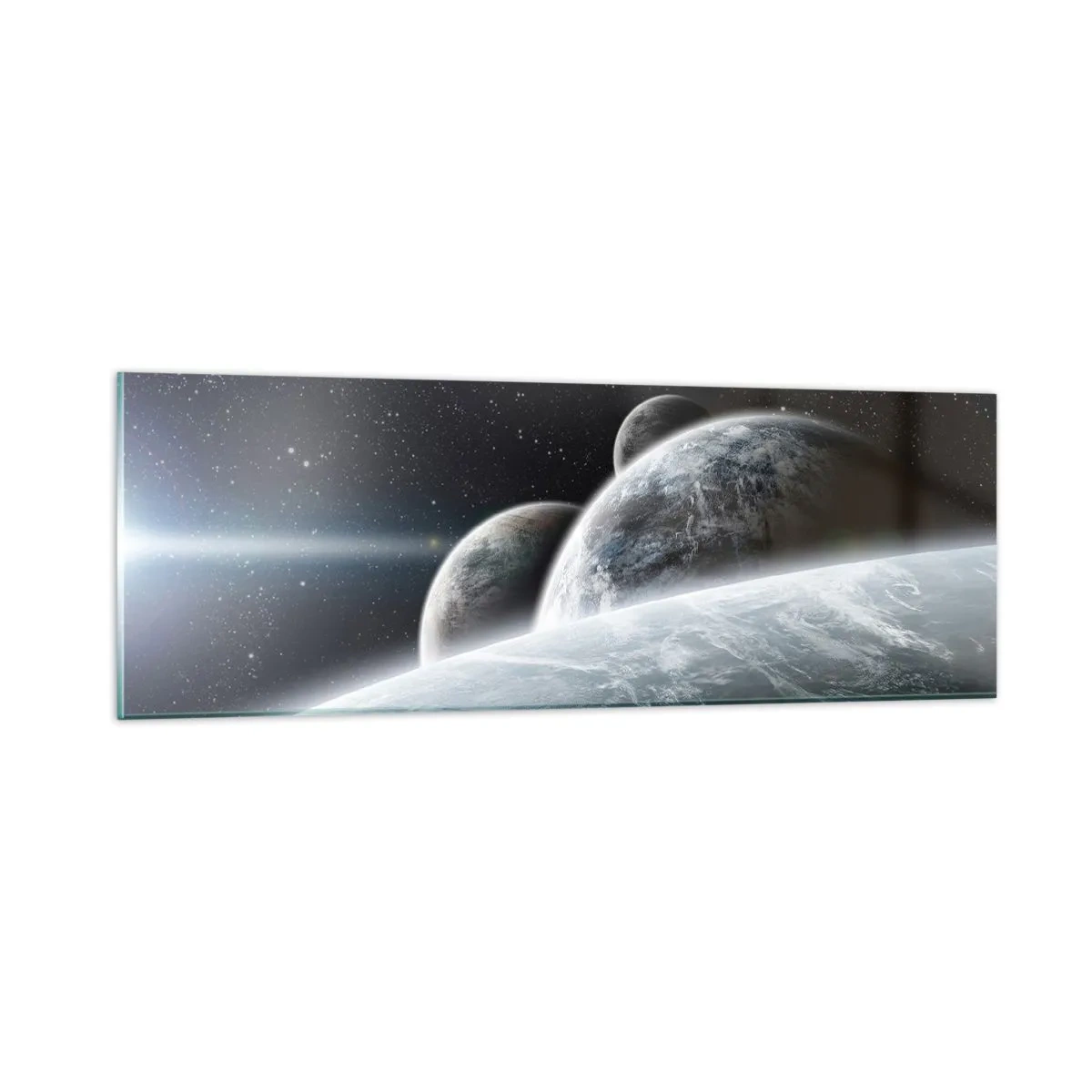 Obraz na skle - Vesmírná hudba sfér - 90x30 cm