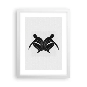 Plakát v bílém rámu - Společná duše - 30x40 cm