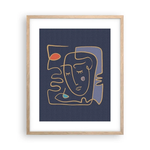 Plakát v rámu světlý dub - V zádumčivosti - 40x50 cm