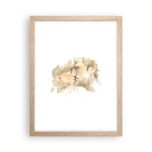 Plakát v rámu světlý dub - Nalezena polovina? - 30x40 cm