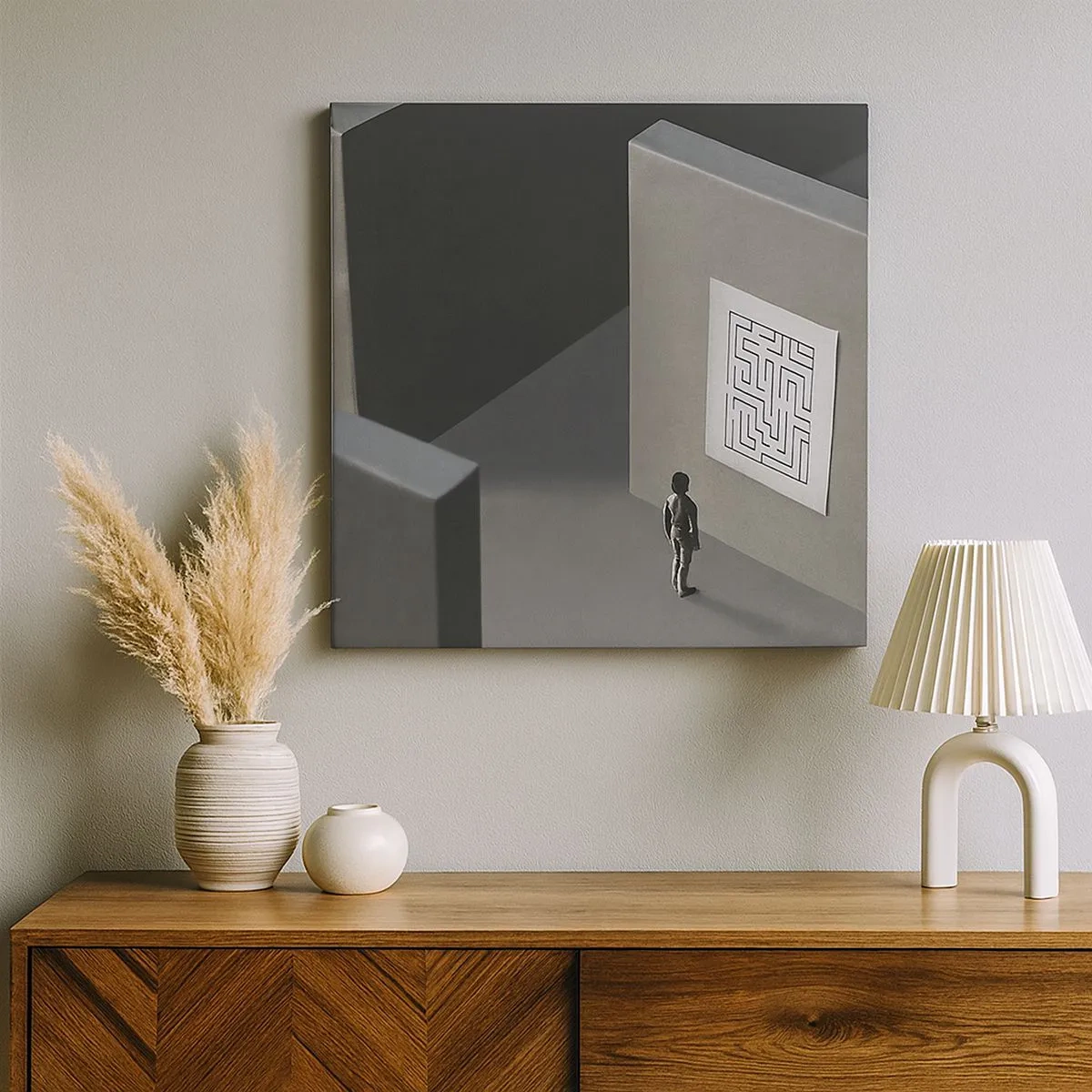 Obraz na plátně - Kde to ale jsem? - 30x30 cm