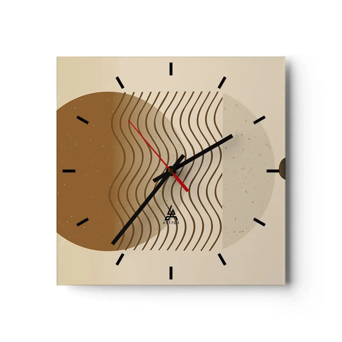 Nástěnné hodiny - O původu geometrických obrazců - 30x30 cm