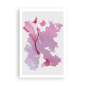 Plakát - Mapa růžového světa - 61x91 cm
