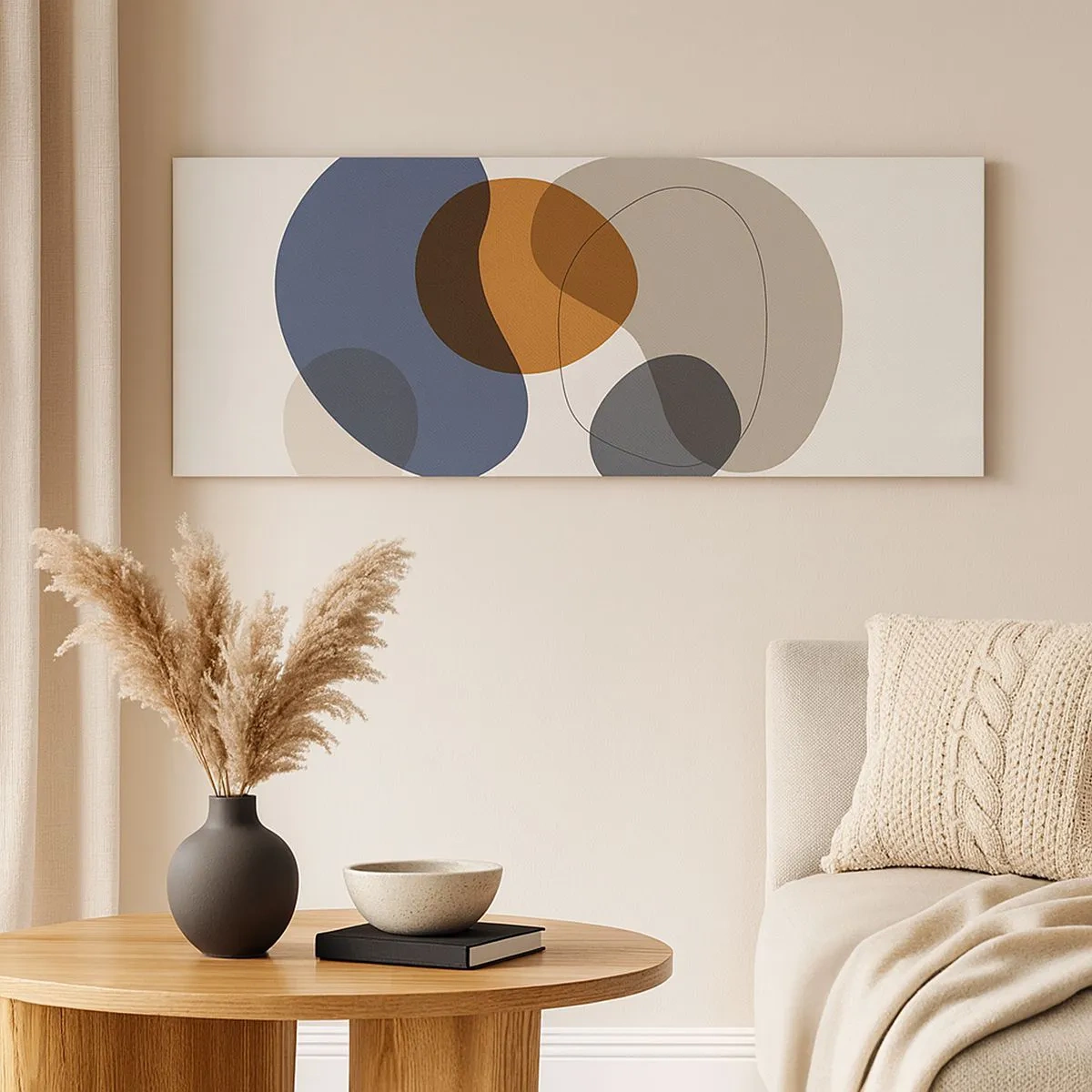 Obraz na plátně - Kapky barev - 100x40 cm