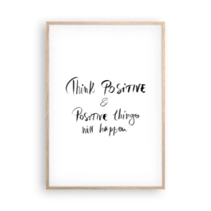 Plakát v rámu světlý dub - Jak žít? - 70x100 cm