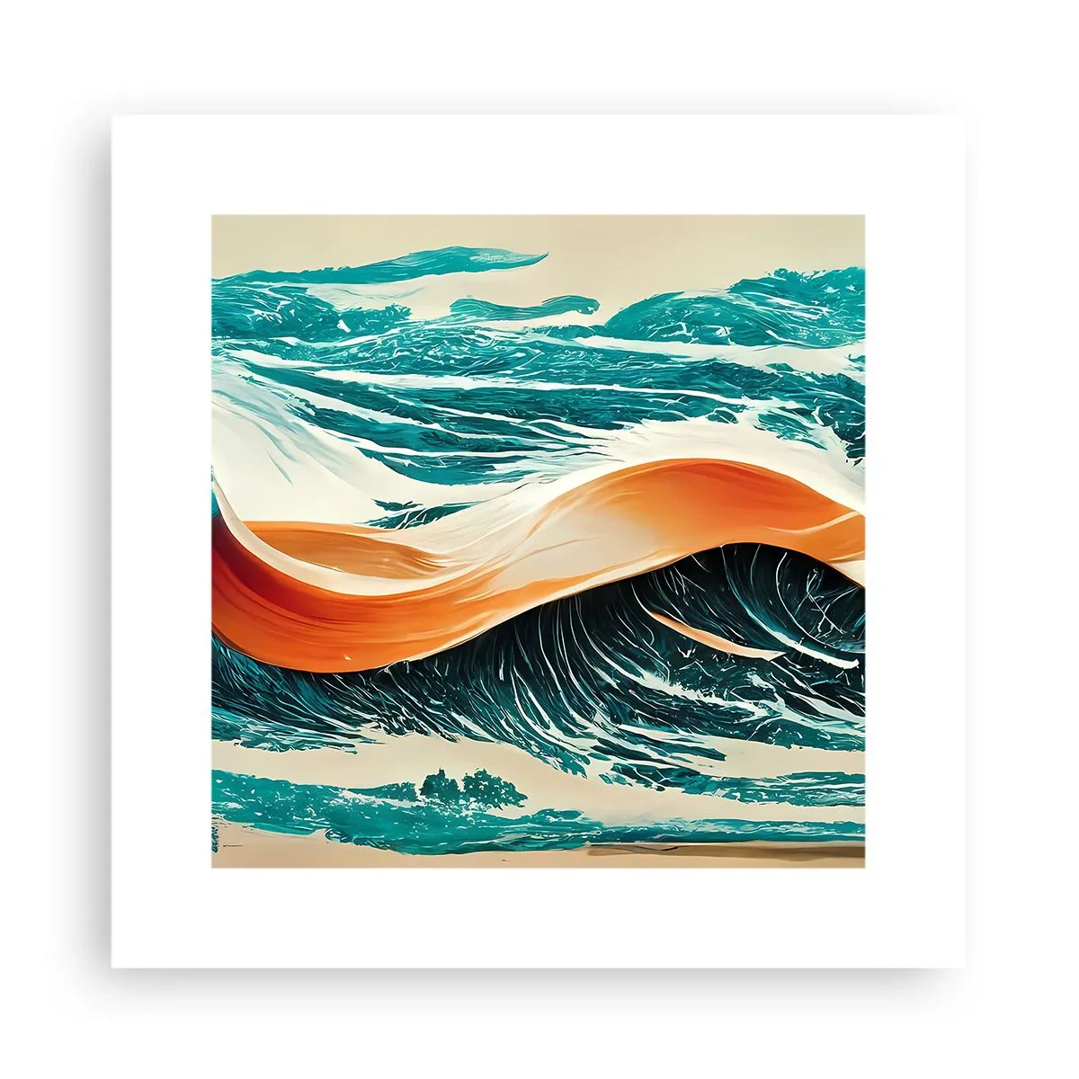 Plakát - Surfařův sen - 30x30 cm