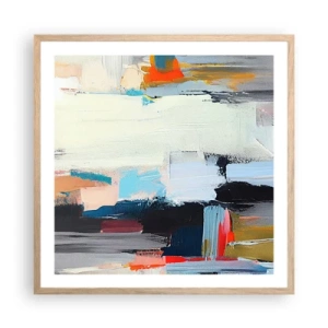 Plakát v rámu světlý dub - Nějaký způsob? - 60x60 cm