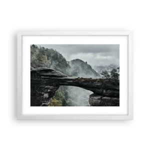 Plakát v bílém rámu - Dobrodružství právě začíná - 40x30 cm