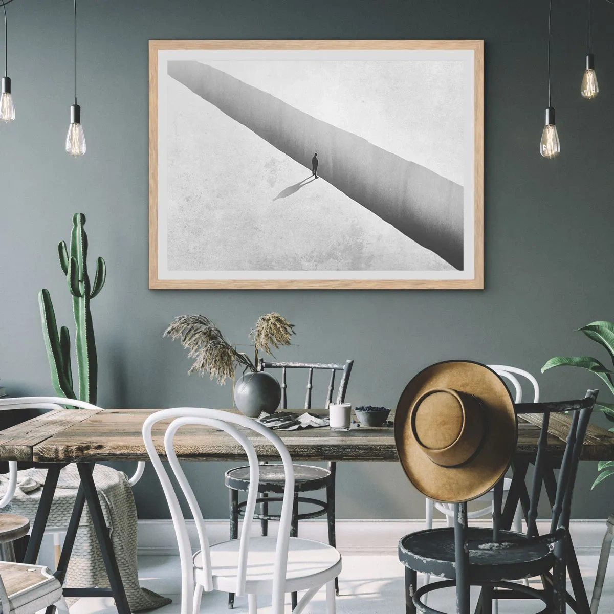 Plakát v rámu světlý dub - Jasný cíl - 100x70 cm