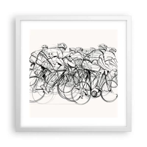 Plakát v bílém rámu - Společně v týmu - 40x40 cm