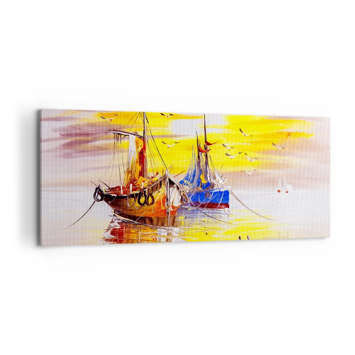 Obraz na plátně - Zasloužený odpočinek v přístavu - 100x40 cm
