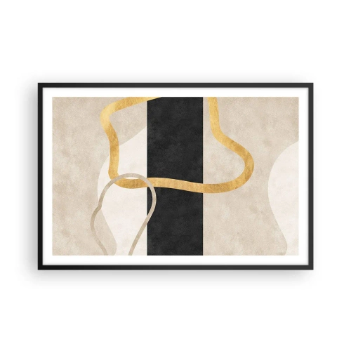 Plakát v černém rámu - Tvary ve smyčce - 91x61 cm