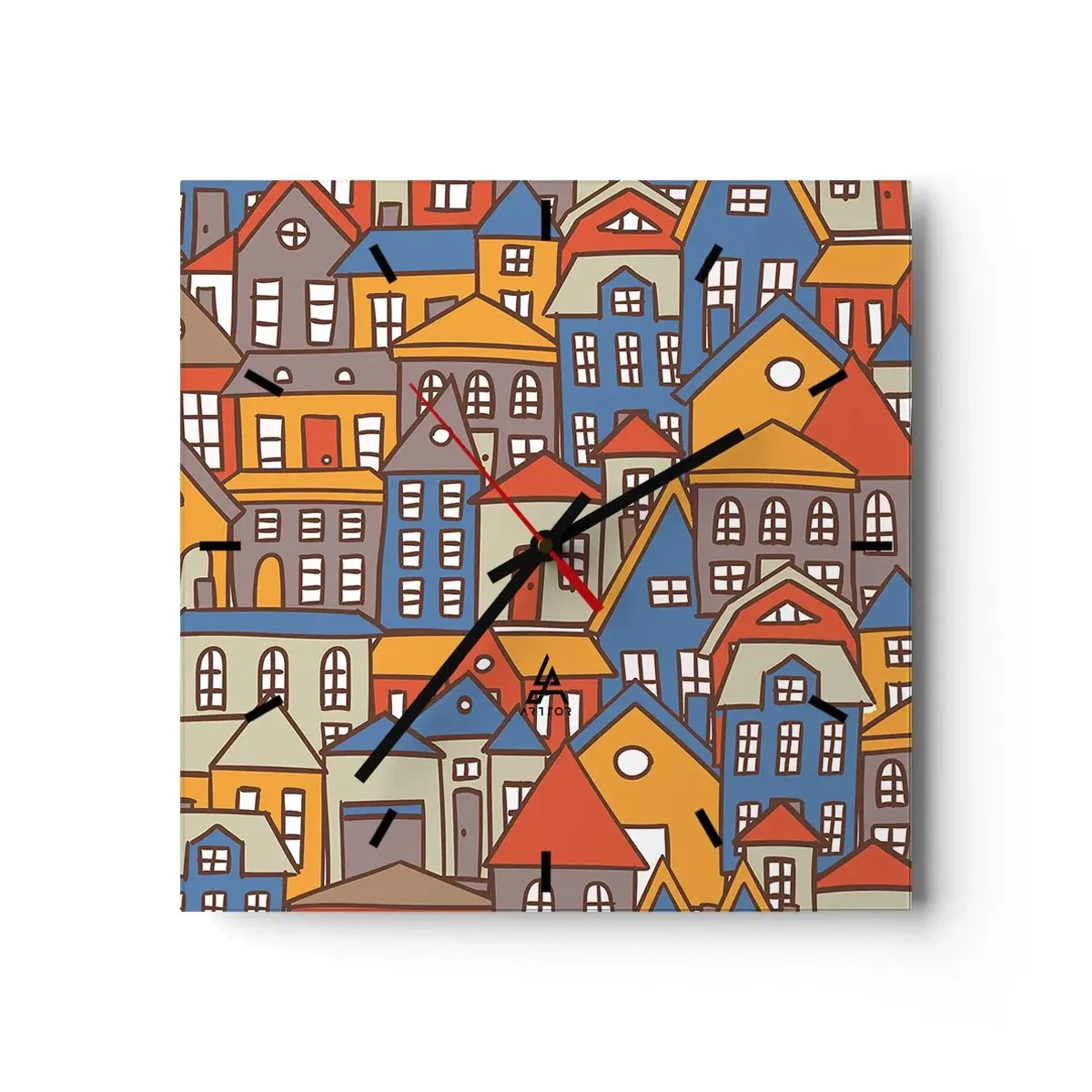 Nástěnné hodiny - Za domem dům - 30x30 cm