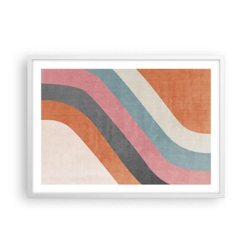 Plakát v bílém rámu - Diagonální kompozice – pohyb - 70x50 cm