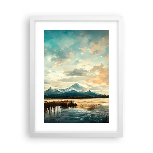 Plakát v bílém rámu - Pod ochranou nebe - 30x40 cm