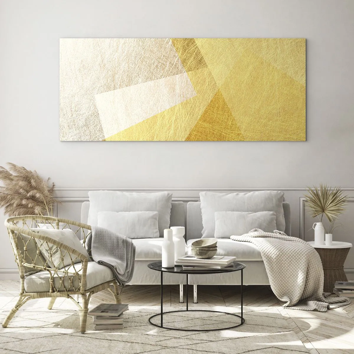 Obraz na skle - Počasí geometrie - 100x40 cm