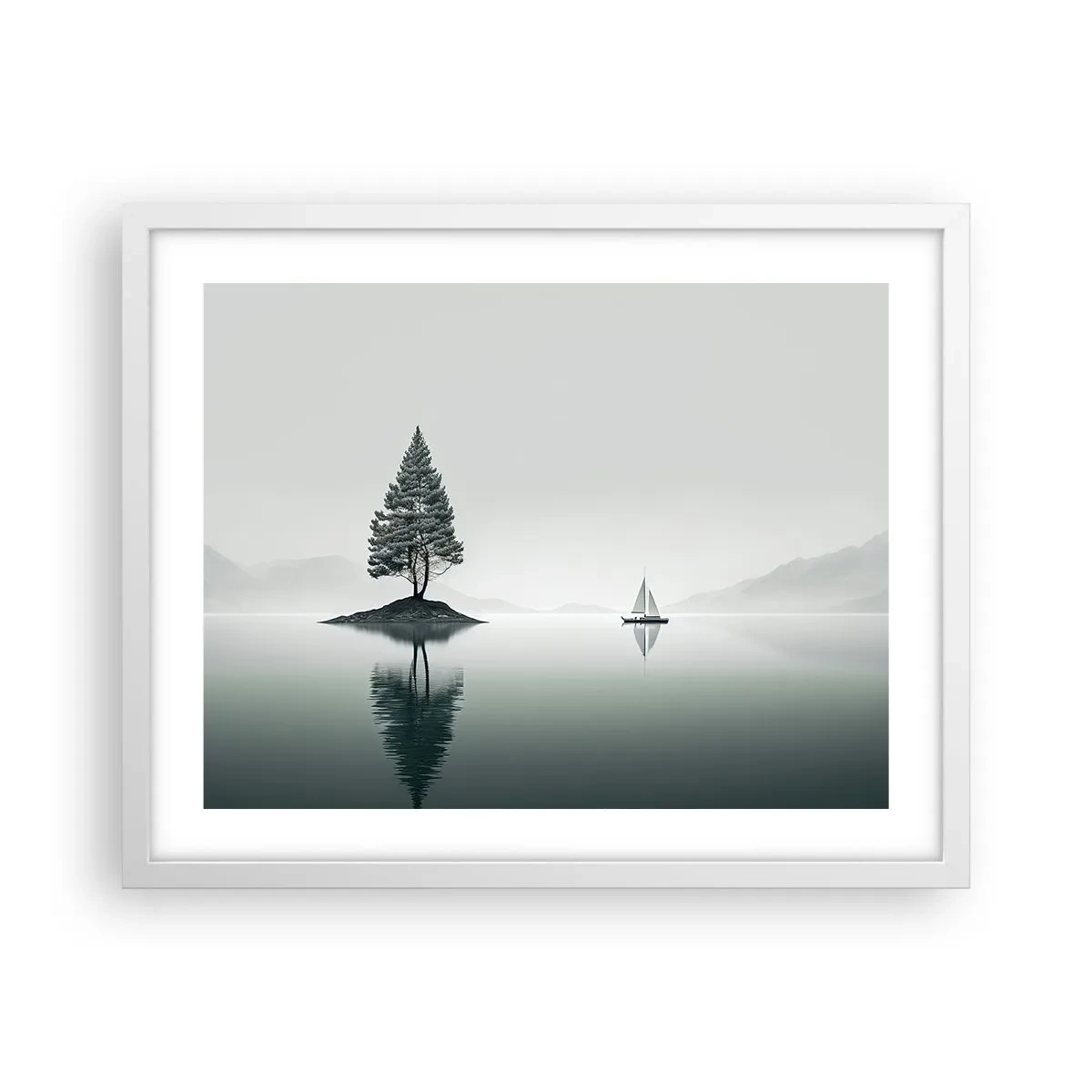 Plakát v bílém rámu - Snění - 50x40 cm