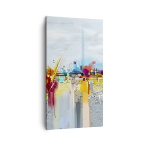 Obraz na plátně - Most radosti nad řekou života - 45x80 cm