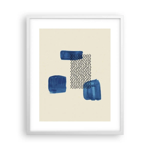 Plakát v bílém rámu - Abstraktní kvarteto - 40x50 cm
