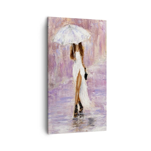 Obraz na plátně - V liliovém dešti - 45x80 cm