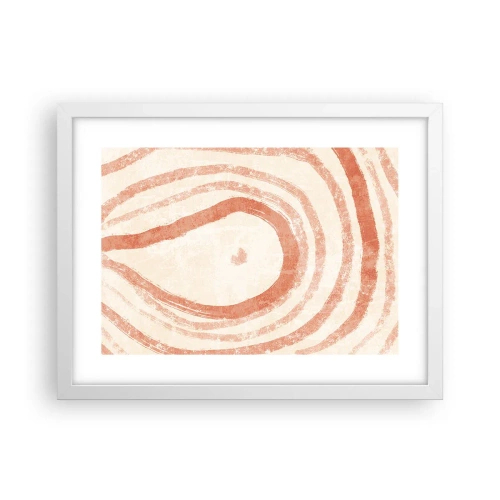 Plakát v bílém rámu - Korálové kruhy – kompozice - 40x30 cm