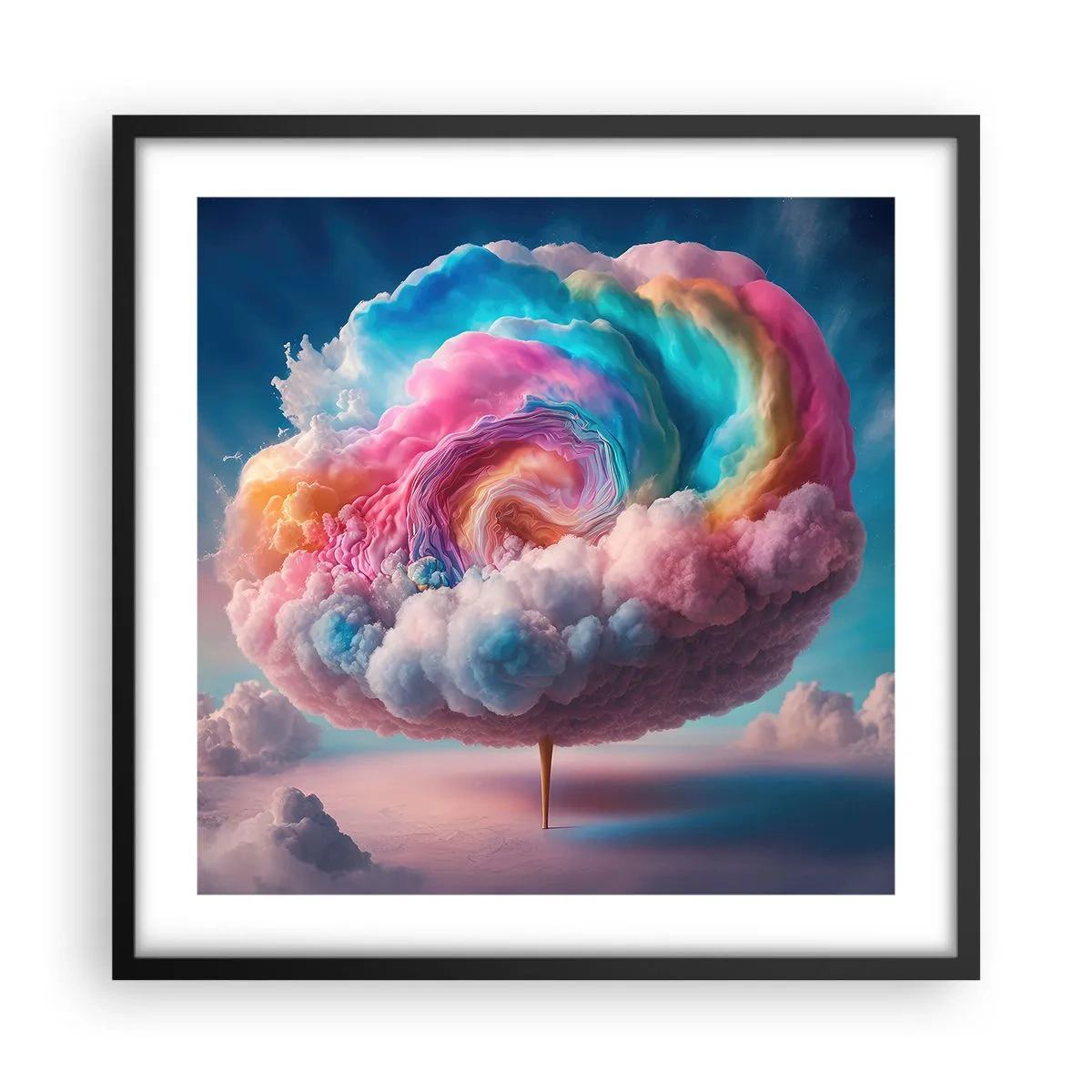 Plakát v černém rámu - Sen o zábavním parku - 50x50 cm