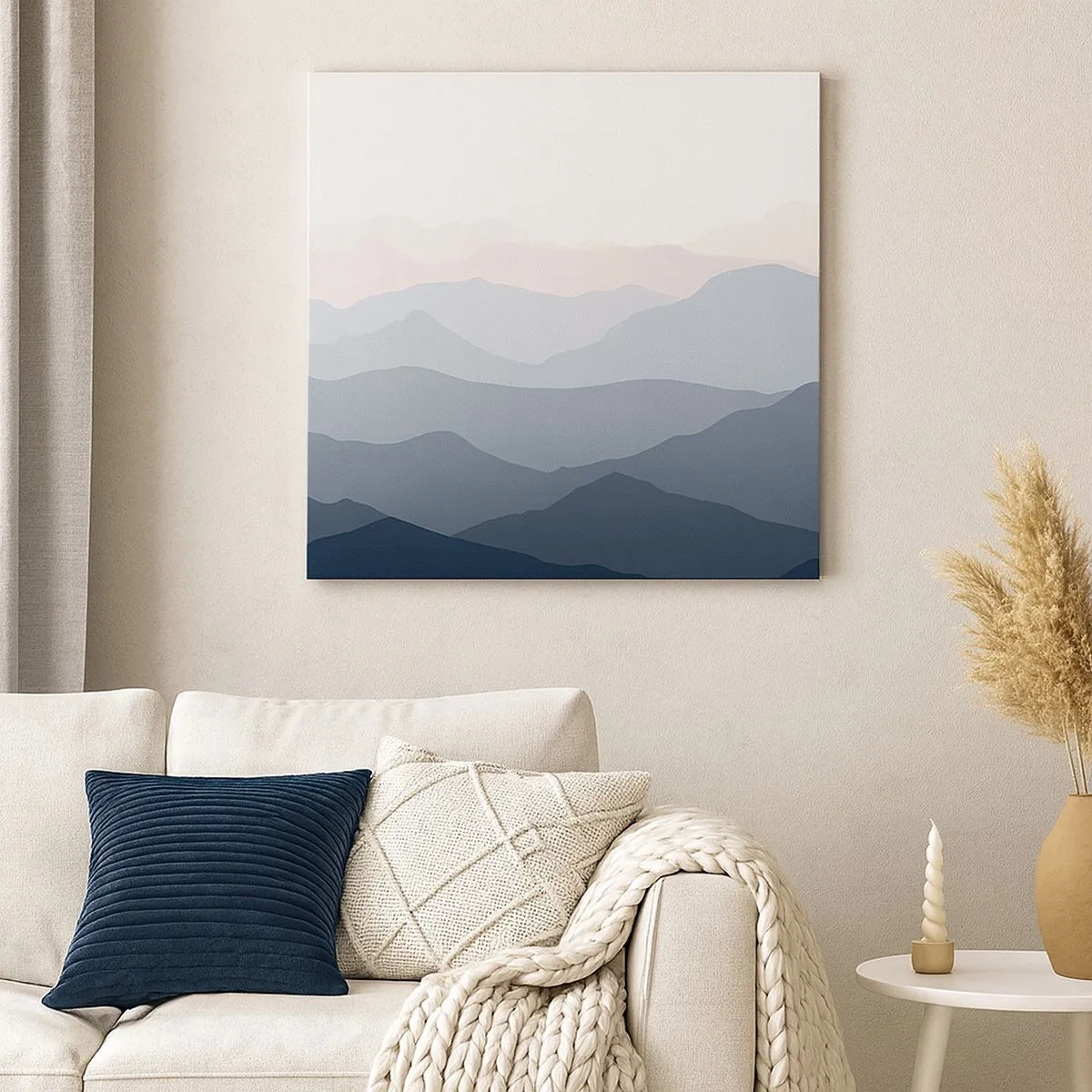 Obraz na plátně - Vlny hor - 30x30 cm