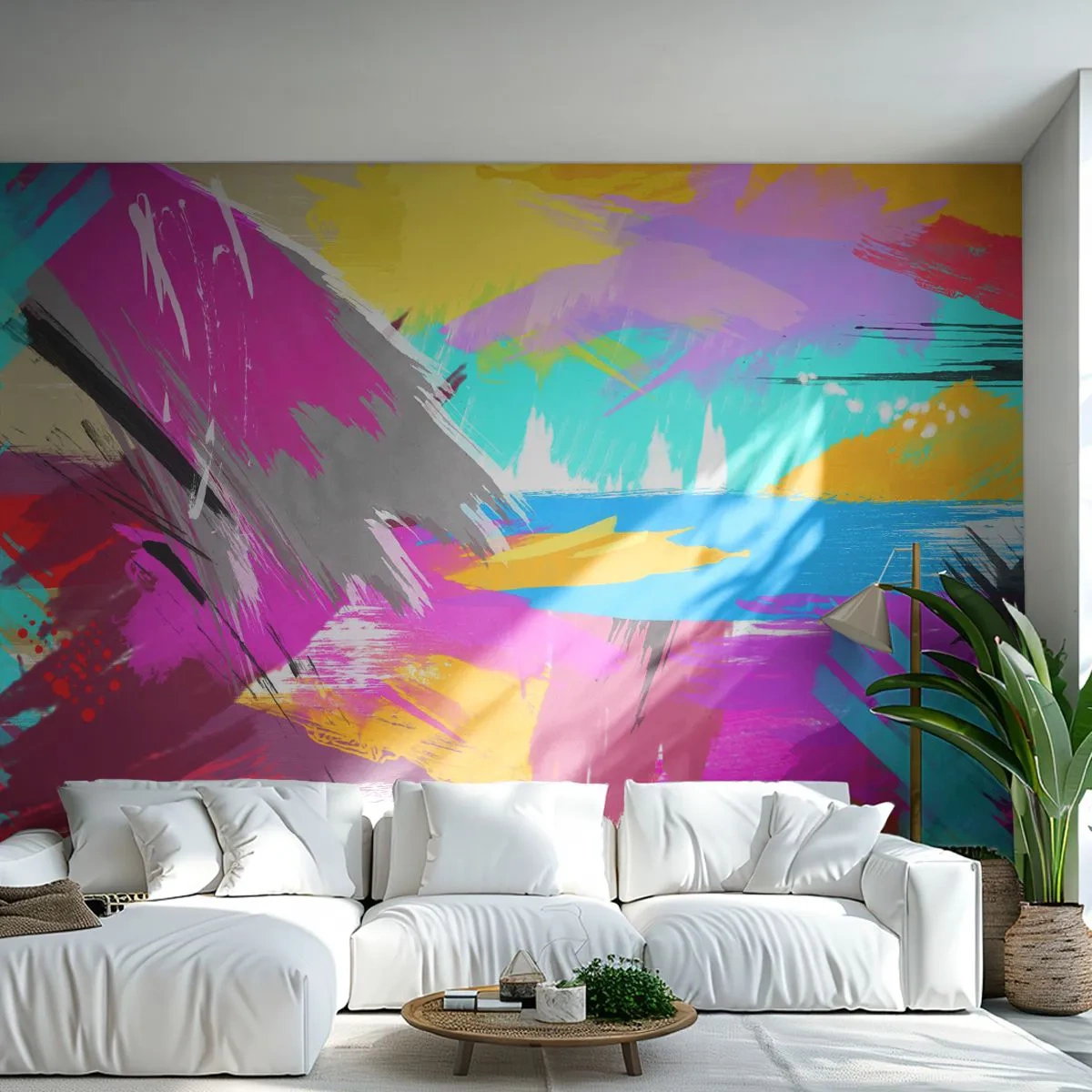 Fototapeta Samolepicí Deluxe Sticker - Šmouha, šmouha, sama šmouha - Abstrakce, Kus, Moderní vzor - 250x175 cm