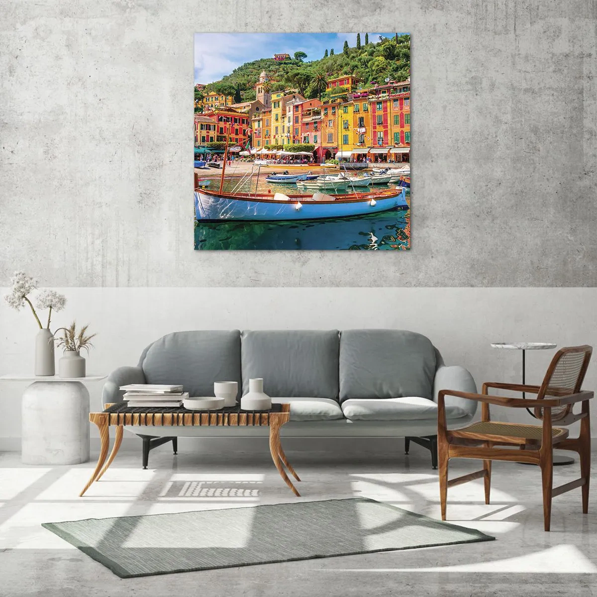 Obraz na skle - Italské dopoledne - 50x50 cm