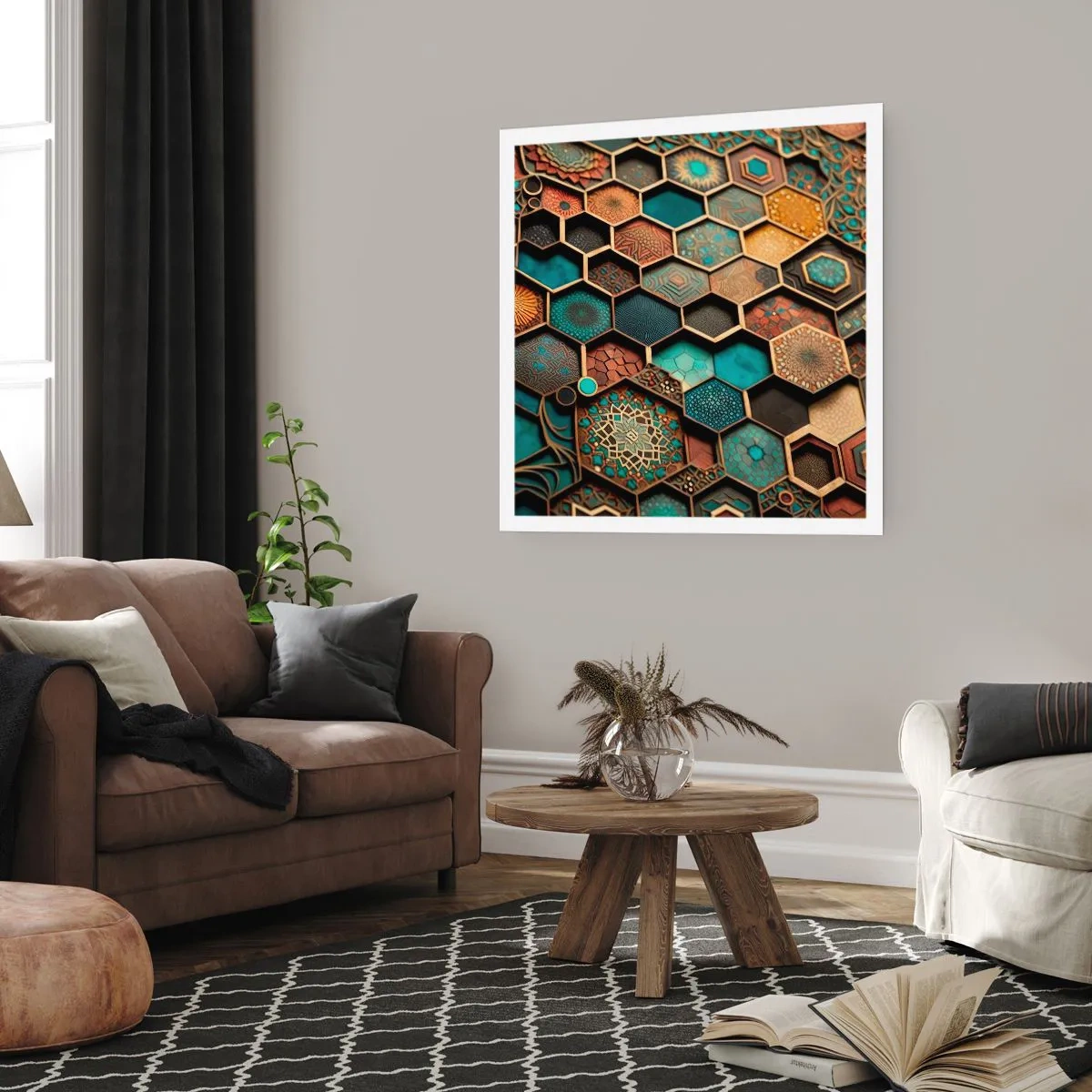 Plakát - Arabské ornamenty – variace - 50x50 cm