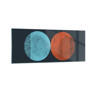 Obraz na skle - Pouze geometrie? - 100x40 cm