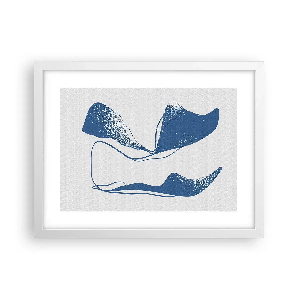 Plakát v bílém rámu - Okřídlená abstrakce - 40x30 cm