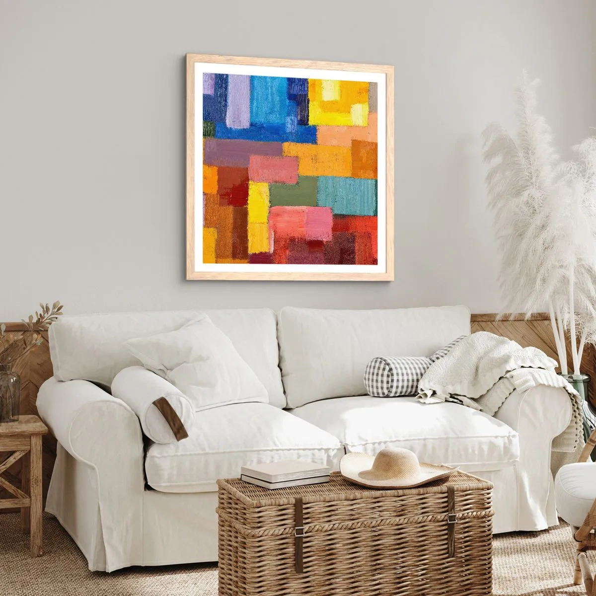 Plakát v rámu světlý dub - Každý jiný, všechny barevné - 50x50 cm