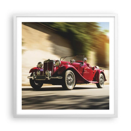 Plakát v bílém rámu - Krásnější než Níké Samothrácká - 60x60 cm