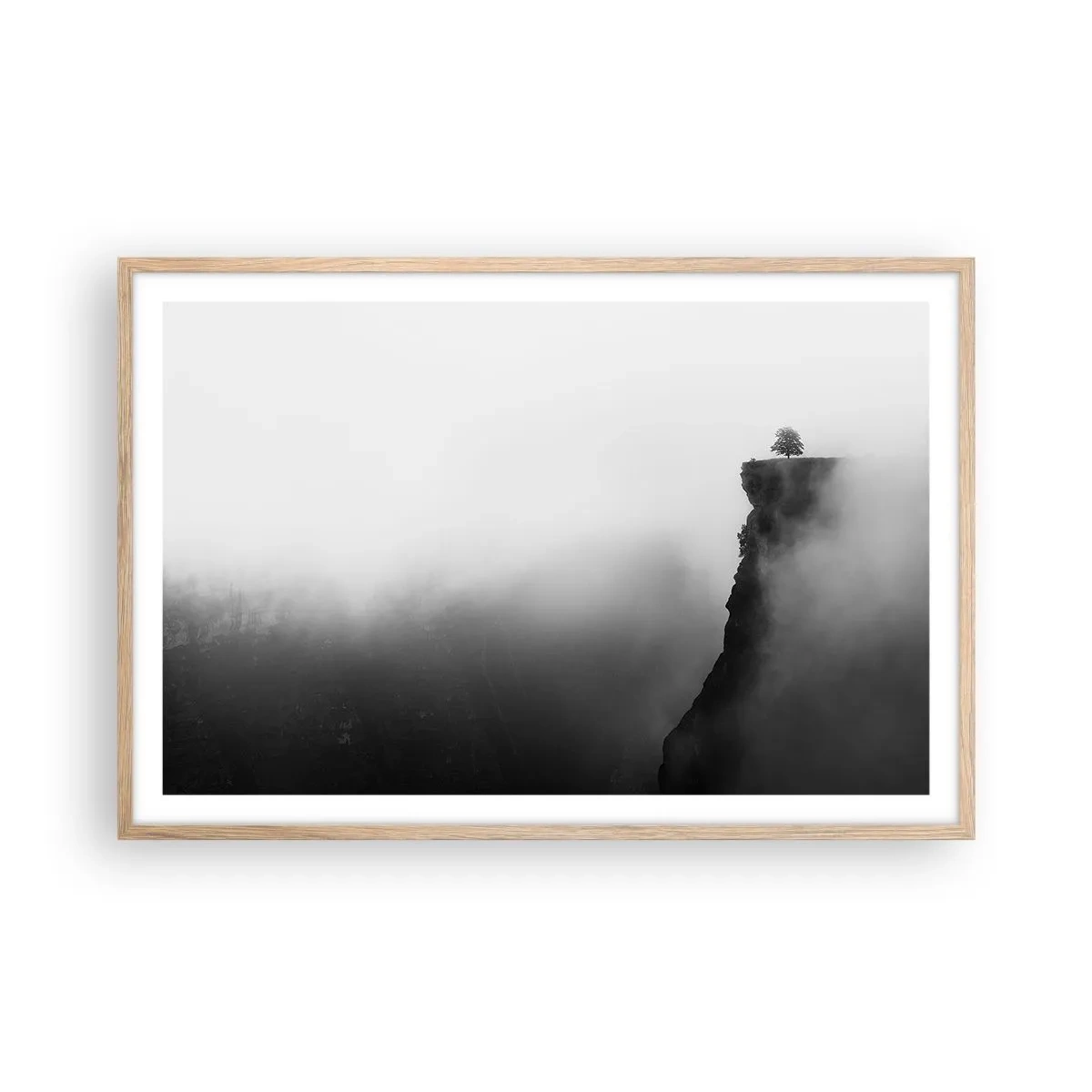 Plakát v rámu světlý dub - Na okraji světa - 91x61 cm