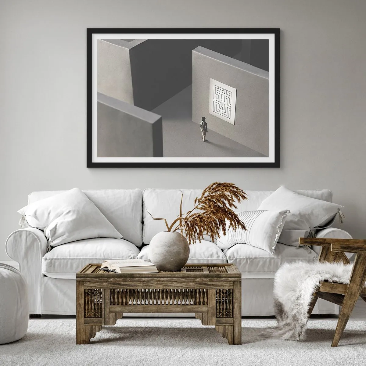 Plakát v černém rámu - Kde to ale jsem? - 100x70 cm
