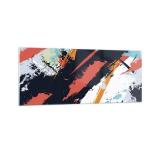 Obraz na skle - Dynamická kompozice - 100x40 cm
