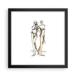 Plakát v černém rámu - Studie šarmu - 30x30 cm