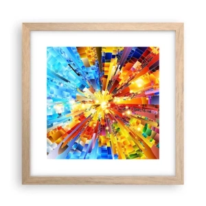 Plakát v rámu světlý dub - In medias res - 30x30 cm